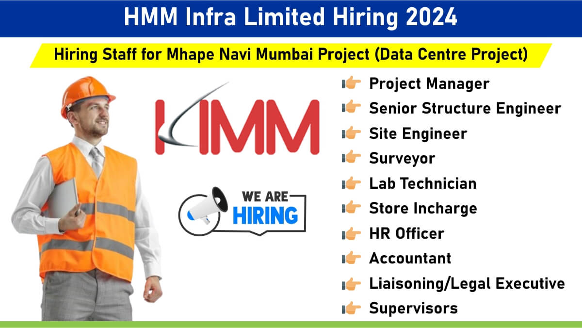 HMM Infra Limited Hiring 2024