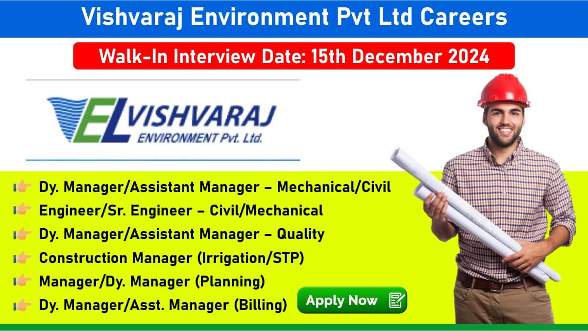 Vishvaraj Environment Pvt Ltd Vacancy