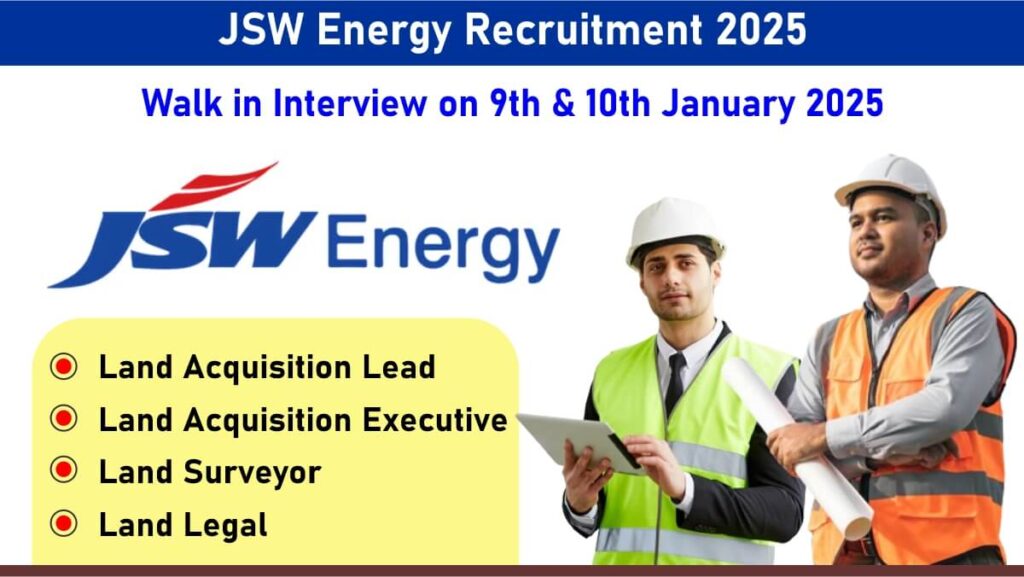 JSW Energy Recruitment 2025