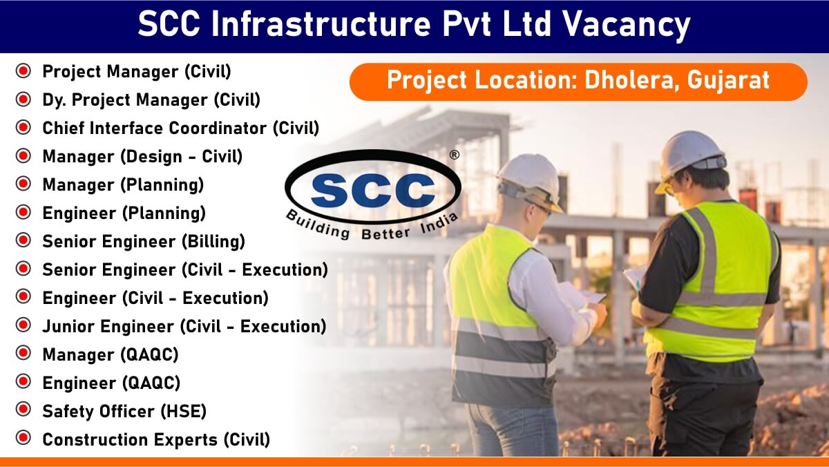 SCC Infrastructure Pvt Ltd Vacancy
