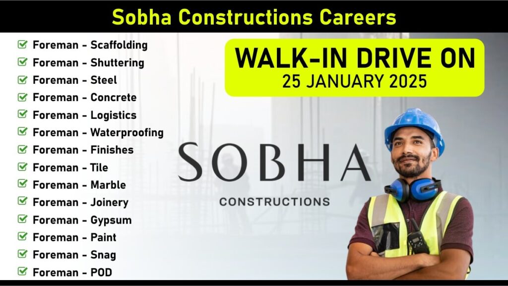 Sobha Constructions Careers