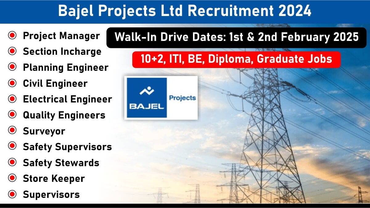 Bajel Projects Ltd Recruitment 2024